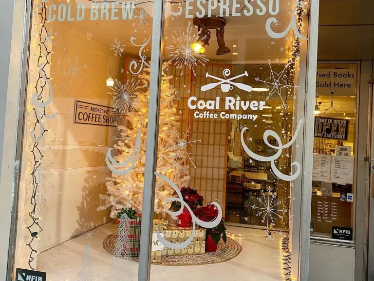 Coal River Coffee holiday window